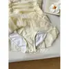 Maiô de peça única estilo resort com estampa retrô francesa, modelador, decote nas costas, valoriza a silhueta, para mulheres, puro e sedutor