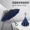 Paraguas Inverso de Doble Capa con Forma de C y Mango Largo Transfronterizo de Amazon, Personalizable para Publicidad, Paraguas Parasol de Pie con Protección UV
