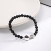 [Gato Apaixonado por Peixe] Pulseira de Casal Obsidiana Estilo Coreano Par Moderna Casual Mais Fácil de Combinar Presente para Estudante Atacado