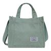 Bolsa feminina corduroy 2024 nova pequena bolsa quadrada estilo coreano moda simples Mori bolsa mensageiro entrega transfronteiriça