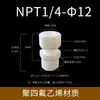 Conector de Terminal Reto de PTFE Politetrafluoroetileno PE Resistente a Ácido e Alcali Resistente a Altas Temperaturas Conector de Mangueira com Rosca Externa