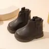 Botas para Niña Botas Martin de Cuero para Niños 2026 Otoño/Invierno Nuevo Estilo Botas de Nieve de Princesa Elegantes Botas Cortas de Felpa de Algodón para Bebé