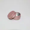 Caja de Aluminio Pequeña de Doble Cara Color Oro Rosa de 5g Caja de Empaque Mini Metálica Roscada para Hilo de Muestra de Prueba DIY Médica