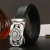 Novo cinto masculino casual de negócios com fivela automática, popular no mercado, cinto versátil para calças, atacado do fabricante