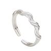 Anillo de bobina de alta calidad para mujer plata de ley 925 platino anillo de dedo índice moda todo-fósforo anillo abierto joyería al por mayor