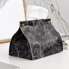 Bolsa para polvo de tejido de cuero sintético con diseño de mármol nórdico, bolsa para guardar pañuelos domésticos