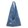 Bolsa de Jeans Lavado Estilo Preguiçoso Retro Estilo Coreano Moda de Nicho Versátil para Estudantes Bolsas de Ombro Transversais para Aula e Comutação