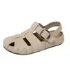 Sandálias de Verão 2026 Novo Estilo Vazadas de Bico Fechado sem Costas, Tamancos de Solado Grosso, Sapatos Versáteis para Exterior e Praia para Mulheres