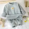 Camiseta Base Versátil Infantil de Inverno Nova, Aconchegante, Gola Meia-Alta, para Meninos, Outono e Inverno, Espessa com Forro de Fleece