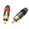 Novo plugue de lótus macho RCA monster fio de sinal de áudio Terminal 8mm furo de fio terminal de cobre banhado a ouro