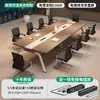 Mesa de conferência, mesa longa, móveis para sala de conferências, conjunto de mesa e cadeira de escritório, mesa simples moderna para negociações comerciais, mesas de treinamento grandes e pequenas