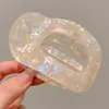 Elegante pinza grande plana para el cabello, pinza de garra de abulón, pinza plana de pico de pato para peinar el cabello, cómoda de llevar, nuevo pinza para el cabello 2026