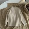 [en stock suéter de otoño e invierno para niños suéter interior de cuello medio para niños suéter de punto pullover grueso de cuello semi-alto para niñas