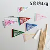 Topper Decorativo para Pastel Estilo Coreano Retro de Moda Banderín Pequeño Estilo Ins Topper para Mesa de Postres Feliz Cumpleaños