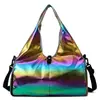 Bolsa Deportiva y de Fitness Transfronteriza, Bolsa de Almacenamiento Portátil de Gran Capacidad para Distancias Cortas, Bolsa para Viajes al Aire Libre, Fitness y Yoga, Color Perlado Degradado