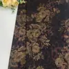 Tendência Nacional Acetato Dourado Tecido Estampado Satinado Vestido Qipao Feminino Colete Hanfu Saia Ma Mian Tecido Floral Satinado