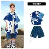 Roupas de Hip-hop para Crianças Roupas da Moda para Meninos Camisa Legal para Meninas Conjunto Jeans Roupas de Dança Hip-hop Bonitas para Crianças