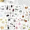8 pegatinas creativas de collage de fin de semana de tienda de conveniencia para decorar fundas de teléfono, cajas de almacenamiento de laptop y calcomanías impermeables