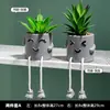Planta en maceta de muñeca colgante estilo INS, adorno de planta artificial de cactus suculento para escritorio, decoración creativa para el hogar