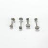 Accesorios para aretes de acero inoxidable rosca interna fondo plano taladro adhesivo Copa accesorios para aretes adhesivo Perla Diamante de imitación circonita Varilla Aubo