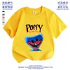 Camiseta de Manga Corta Estilo Nuevo para Niños y Niñas, Poppy Playtime, Holgada de Media Manga Moda Estudiante