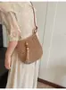 Moda Casual de Primavera Transfronteriza 2026 Bolso Cruzado de Paja Nuevo Bolso para Mujer Bolso de Hombro Versátil Bolso Sencillo