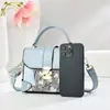 Bolsa Quadrada Pequena Super Popular Verão 2025 Nova Moda Versátil Textura Casual Ombro Transversal Bolsa de Mão Dropshipping