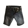 Shorts Jeans Reto Stretch Lavado para Homem, Calças de Cinco Pontos Sem Stretch, Calças de Comprimento Médio Vintage de Verão, Estilo Retrô