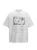 Camiseta de Manga Corta con Estampado de Retrato Vintage Lavado Retro Americana Marca de Moda Unisex Holgada Casual Top Vintage Verano