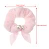 Otoño e Invierno nuevo scrunchie de pelo de intestino grueso accesorios para el cabello de mujer anillo de tela de terciopelo banda para el cabello con lazo de felpa de perla anudado cuerda para el cabello cuerda para el cabello