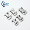Atacado de Fabricante Transfronteiriço 201/304 Denteado em L de Aço Inoxidável Placa de Fivela para Abraçadeira de Cabo Fita de Embalagem Fivela/Fivela com Dente de Aço