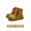 Botines cortos de piel de vaca de primera capa para mujer, novedad otoño 2026 estilo francés con tacón grueso y suela gruesa, botas de motorista estilo callejero geniales y elegantes.