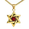 Accesorios de joyería colgante de estrella de cinco puntas de acero inoxidable vintage colgante de estrella de seis puntas de acero de titanio transfronterizo europeo y americano venta al por mayor de fábrica