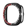 Capa de PC com escala bicolor galvanizada vazada, adequada para Samsung Watch9 Ultra2 47mm, moldura de casca dura semi-fechada