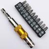 Varilla de Extensión Multiángulo de 1/4" 6.35mm Liberación Rápida Auto-Bloqueante Magnética Hexagonal Direccional