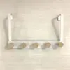 Gancho Trasero para Puerta de Hierro Gancho de Ropa Montado en Pared Perchero de Pared para Dormitorio Gancho Tipo Trasera de Puerta Montado en Pared Sin Clavos