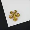Flor de Cinco Pétalas Totalmente de Diamante Acessórios de Liga DIY Adesivos para Capa de Celular Acessórios Artesanais DIY Charms para Sapatos Materiais para Acessórios de Cabelo Acessórios