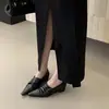 Aumentó 5 cm en la temporada del primer encuentro~ Zapatos de vestir de punta baja estilo europeo y americano para mujer, textura arrugada, slip-on para el trabajo de mujer