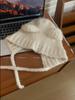 Tether Long Strap Bonito Urso Wool Hat Rosto de Inverno das Mulheres Mostrando Pequeno Quente Malha Chapéu de Proteção de Orelha Big Head Ware