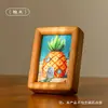 Mini marco de fotos pequeño de madera maciza para mesa, pantalla de fotos Polaroid, marco de fotos para exhibición, impresión DIY para niños con montaje de marco