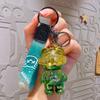 Llavero de Oso Mecánico con Degradado Brillante Accesorios Colgante para Bolso Adorno Regalo Pequeño para Pareja Exquisita Muñeca Llavero