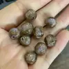 Esmalte fragante de color gris Yonghe primavera y verano cuentas sueltas semiacabadas pulsera de cuentas redondas de color oro antiguo accesorios de bricolaje