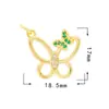 Accesorios para joyería DIY colgante de circonita microincrustada accesorios para collar serie Mariposa Libélula baño de oro de 18 quilates