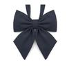 Corbata de Lazo Jk de Estilo Japonés para Mujer, Perezosa sin Nudo Rojo Vino Accesorio para Corbata de Camisa de Estudiante, Color Sólido Negro Estilo Universitario