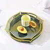 Lanches de Casamento Frutas Phnom Penh Prato de Armazenamento Bandeja Redonda Multilateral Bandeja de Frutas de Luxo Leve Xícara de Chá para Casa Copo de Água Prato de Chá