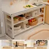 Estante de Almacenamiento para Cocina, Mesa Multifuncional de Piso de Múltiples Niveles para el Hogar, Ultra Estrecha, Mesa de Trabajo, Gabinete de Almacenamiento, Gabinete Lateral Estrecho