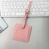 Venta Caliente En Stock Etiqueta de Equipaje Cuadrada de PU Engrosada Pase de Abordar Colgante Creativo Personalizado para Maleta de Viaje de Negocios con Documentación
