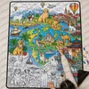 Manta DIY para Colorear Personalizada Transfronteriza Dibujo a Líneas Blanco y Negro Manta de Graffiti Manta de Pintura Interactiva Padre-Hijo para Niños Amazon