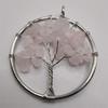 Collar con colgante de árbol de la vida de grava de cristal natural de 7 colores de Amazon, hecho a mano, con cuerda, colgante de espíritu de árbol de la fortuna, joyería