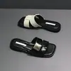 Nuevas Sandalias Planas Casuales de Moda Primavera/Verano 2026 con Diseño Tejido Metálico para Mujer, Estilo Francés, Comercio Transfronterizo